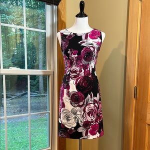 Connected Apparel Purple Pink Sheath Dress